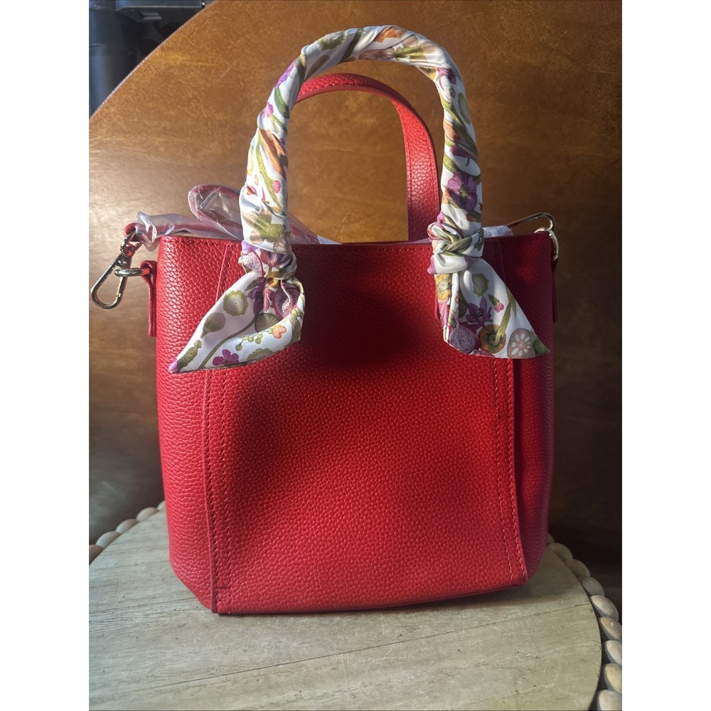 Estee Lauder NEW Red Crossbody Purse Bag Faux Leather